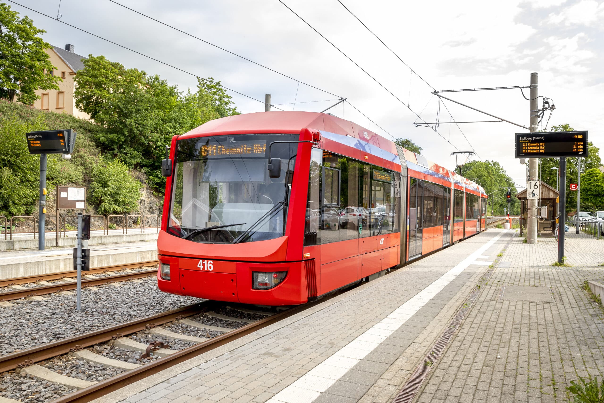 C11 (Chemnitz Stollberg) Bahnen fahren ab wieder durchgehend — Verkehrsverbund C11 (Chemnitz Stollberg) Bahnen fahren ab wieder durchgehend — Verkehrsverbund