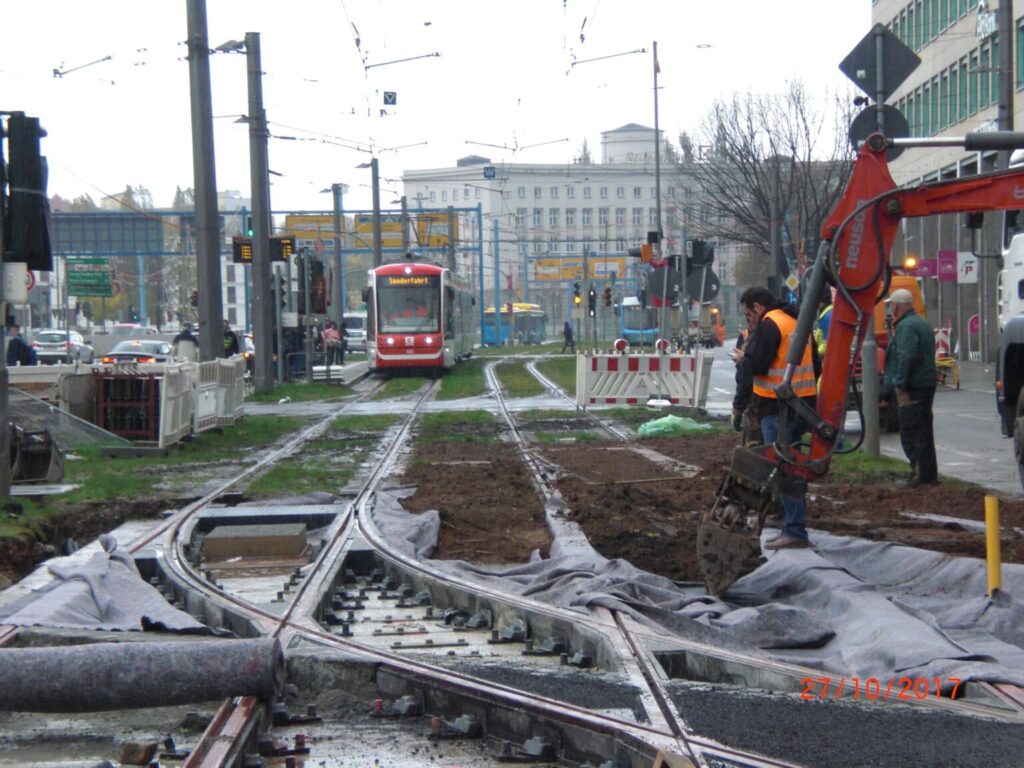 Bauarbeiten an der Zentralhaltestelle