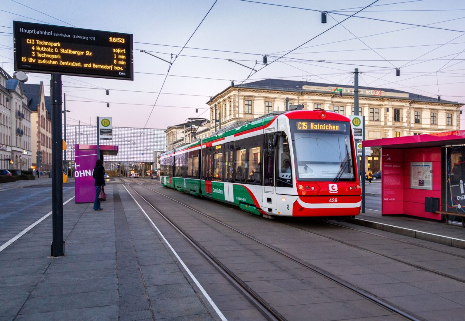 City-Link Zug am Chemnitzer Hauptbahnhof